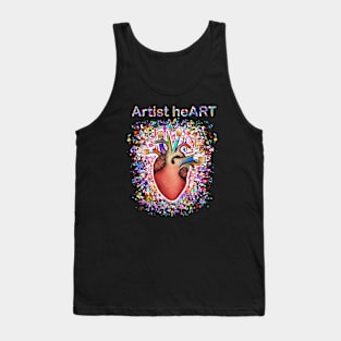 Artist human heart,cute artistic heart Tank Top